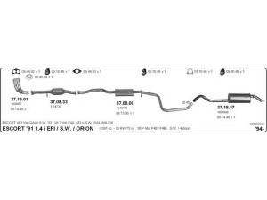 IMASAF 525000090 išmetimo sistema 
 Išmetimo sistema -> Išmetimo sistema, visa