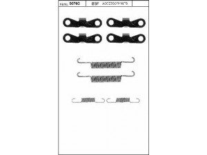 BSF 00703 priedų komplektas, stovėjimo stabdžių trinkelės 
 Stabdžių sistema -> Rankinis stabdys