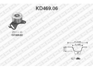 SNR KD469.06 paskirstymo diržo komplektas 
 Techninės priežiūros dalys -> Papildomas remontas
13505-54010