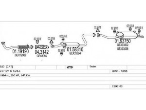 MTS C290153008269 išmetimo sistema 
 Išmetimo sistema -> Išmetimo sistema, visa