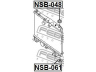 FEBEST NSB-061 montavimas, radiatorius 
 Aušinimo sistema -> Radiatorius/alyvos aušintuvas -> Radiatoriaus montavimo dalys
21507-AX600