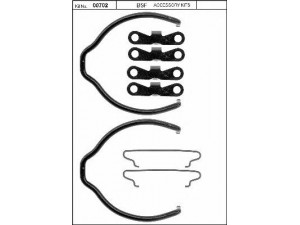 BSF 00702 priedų komplektas, stovėjimo stabdžių trinkelės 
 Stabdžių sistema -> Rankinis stabdys