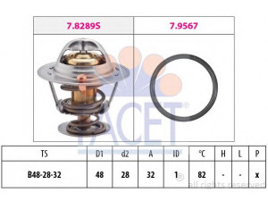 FACET 7.8289 termostatas, aušinimo skystis 
 Aušinimo sistema -> Termostatas/tarpiklis -> Thermostat
21200-9F500