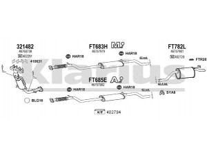KLARIUS 330825U išmetimo sistema 
 Išmetimo sistema -> Išmetimo sistema, visa