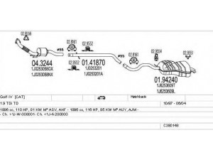 MTS C380148002949 išmetimo sistema 
 Išmetimo sistema -> Išmetimo sistema, visa