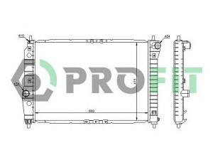 PROFIT PR 1703A1 radiatorius, variklio aušinimas 
 Aušinimo sistema -> Radiatorius/alyvos aušintuvas -> Radiatorius/dalys
96536525, 96536525, 96536669, 96444386