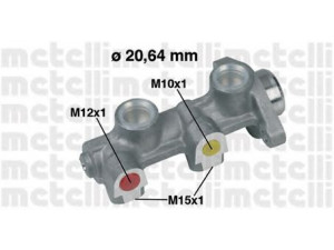 METELLI 05-0184 pagrindinis cilindras, stabdžiai 
 Stabdžių sistema -> Pagrindinis stabdžių cilindras
3488960, 3492175, 558036, 558071