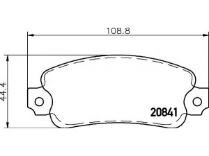 HELLA 8DB 355 019-021 stabdžių trinkelių rinkinys, diskinis stabdys 
 Techninės priežiūros dalys -> Papildomas remontas
762699, 5888578, 5892601, 5892729