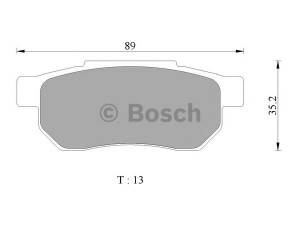 BOSCH 0 986 AB2 489 stabdžių trinkelių rinkinys, diskinis stabdys