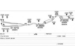 MTS C010249008795 išmetimo sistema 
 Išmetimo sistema -> Išmetimo sistema, visa