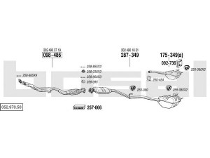 BOSAL 052.970.50 išmetimo sistema 
 Išmetimo sistema -> Išmetimo sistema, visa