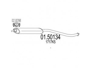 MTS 01.50134 vidurinis duslintuvas 
 Išmetimo sistema -> Duslintuvas
1717K5