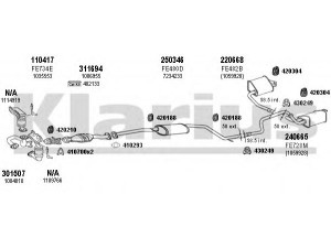 KLARIUS 361890E išmetimo sistema 
 Išmetimo sistema -> Išmetimo sistema, visa