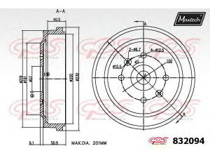 MAXTECH 832094.0000 stabdžių būgnas 
 Stabdžių sistema -> Būgninis stabdys -> Stabdžių būgnas
96470999, 96471771