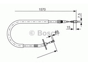 BOSCH 1 987 477 861 trosas, stovėjimo stabdys 
 Stabdžių sistema -> Valdymo svirtys/trosai
904 420 06 85, A 904 420 06 85