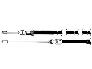 KAWE PU02167 trosas, stovėjimo stabdys 
 Stabdžių sistema -> Valdymo svirtys/trosai
474567