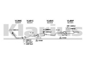 KLARIUS 390266U išmetimo sistema 
 Išmetimo sistema -> Išmetimo sistema, visa