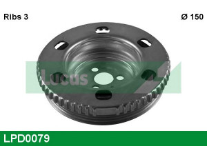 LUCAS ENGINE DRIVE LPD0079 skriemulys, alkūninis velenas 
 Diržinė pavara -> Dirželio skriemulys
46438708, 73502725, 7747801, 46438708