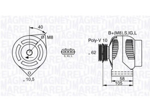 MAGNETI MARELLI 063535255000 kintamosios srovės generatorius 
 Elektros įranga -> Kint. sr. generatorius/dalys -> Kintamosios srovės generatorius
1516506R, 500331736, 99477271