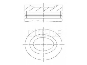 MAHLE ORIGINAL 681 08 02 stūmoklis 
 Variklis -> Cilindrai/stūmokliai