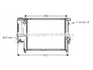 AVA QUALITY COOLING BW2121 radiatorius, variklio aušinimas 
 Aušinimo sistema -> Radiatorius/alyvos aušintuvas -> Radiatorius/dalys
1719306, 1737760, 1737761