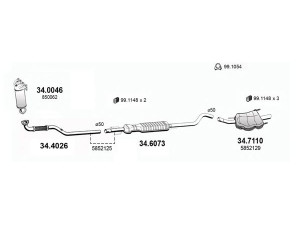 ASSO ART1739 išmetimo sistema 
 Išmetimo sistema -> Išmetimo sistema, visa