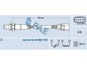 FAE 77439 lambda jutiklis 
 Elektros įranga -> Jutikliai
03C 906 262 AA, 03C 906 262 M, 03E 906 262 B