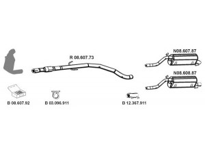 EBERSPÄCHER 082744 išmetimo sistema 
 Išmetimo sistema -> Išmetimo sistema, visa