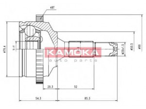 KAMOKA 7146 jungčių komplektas, kardaninis velenas 
 Ratų pavara -> Sujungimai/komplektas
32723C