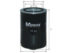 MFILTER TF 53 alyvos filtras 
 Techninės priežiūros dalys -> Techninės priežiūros intervalai
5011 838, 1257492, 1257492-7, 068 115 561