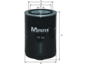 MFILTER TF 53 alyvos filtras 
 Techninės priežiūros dalys -> Techninės priežiūros intervalai
5011 838, 1257492, 1257492-7, 068 115 561
