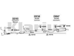 KLARIUS 931290E išmetimo sistema