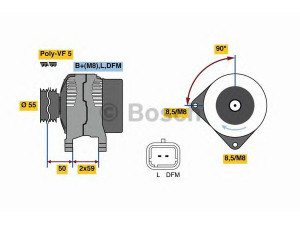 BOSCH 0 986 080 290 kintamosios srovės generatorius 
 Elektros įranga -> Kint. sr. generatorius/dalys -> Kintamosios srovės generatorius
23100 00QBB, 23100 00QBJ, 77 01 474 326