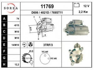 EAI 11769 starteris 
 Elektros įranga -> Starterio sistema -> Starteris
9625382480, 147363808, 147548908