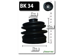 SHAFTEC BK34 gofruotoji membrana, kardaninis velenas 
 Ratų pavara -> Gofruotoji membrana