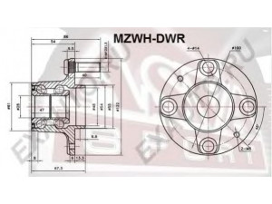 ASVA MZWH-DWR rato stebulė 
 Ašies montavimas/vairavimo mechanizmas/ratai -> Rato stebulė/montavimas -> Rato stebulė
NA01-33-04X