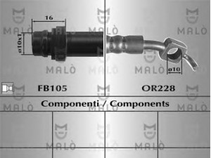 MAL? 80710 stabdžių žarnelė 
 Stabdžių sistema -> Stabdžių žarnelės
31317430