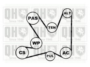 QUINTON HAZELL QDK53 V formos rumbuotas diržas, komplektas