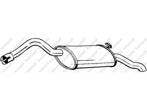 BOSAL 220-659 galinis duslintuvas 
 Išmetimo sistema -> Duslintuvas
6U6253609D