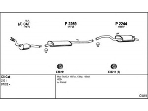 FENNO CI819 išmetimo sistema 
 Išmetimo sistema -> Išmetimo sistema, visa