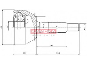 KAMOKA 6732 jungčių komplektas, kardaninis velenas 
 Ratų pavara -> Sujungimai/komplektas
7702 096 437