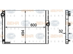 HELLA 8MK 376 754-121 radiatorius, variklio aušinimas 
 Aušinimo sistema -> Radiatorius/alyvos aušintuvas -> Radiatorius/dalys
17 11 7 570 093, 7 570 093