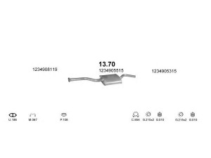POLMO POLMO05285 išmetimo sistema 
 Išmetimo sistema -> Išmetimo sistema, visa