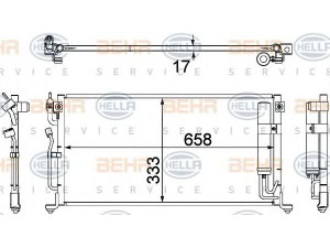 HELLA 8FC 351 304-441 kondensatorius, oro kondicionierius 
 Oro kondicionavimas -> Kondensatorius
MN134204, MN151100, MR500441