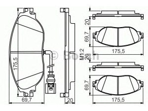 BOSCH 0 986 495 350 stabdžių trinkelių rinkinys, diskinis stabdys 
 Techninės priežiūros dalys -> Papildomas remontas
3C0 698 151 G, 3C0 698 151 H, 7N0 698 151 B