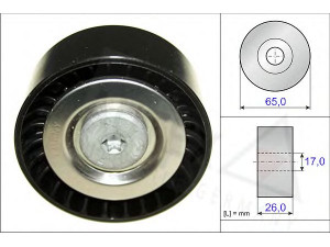 AUTEX 654829 kreipiantysis skriemulys, V formos rumbuotas diržas 
 Diržinė pavara -> V formos rumbuotas diržas/komplektas -> Laisvasis/kreipiamasis skriemulys
651 200 03 70, 651 200 03 70