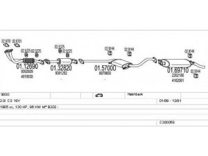 MTS C300059003645 išmetimo sistema 
 Išmetimo sistema -> Išmetimo sistema, visa