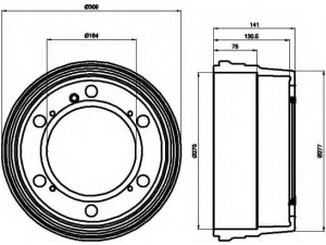 HELLA 8DT 355 301-661 stabdžių būgnas 
 Stabdžių sistema -> Būgninis stabdys -> Stabdžių būgnas
291609617, 291609617, 291609617