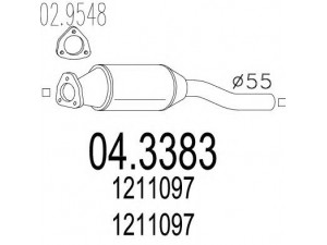 MTS 04.3383 katalizatoriaus keitiklis 
 Išmetimo sistema -> Katalizatoriaus keitiklis
1211097, 1211097, 1211097