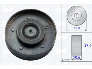 IPD 15-3831 kreipiantysis skriemulys, V formos rumbuotas diržas 
 Diržinė pavara -> V formos rumbuotas diržas/komplektas -> Laisvasis/kreipiamasis skriemulys
06H 903 341 C, 06H 903 341 D